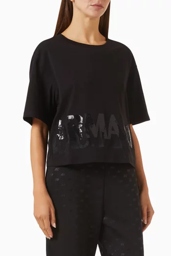 Crewneck T-shirt in Cotton Jersey