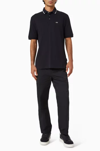 Logo Polo T-shirt in Cotton-piqué