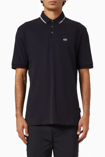 Logo Polo T-shirt in Cotton-piqué