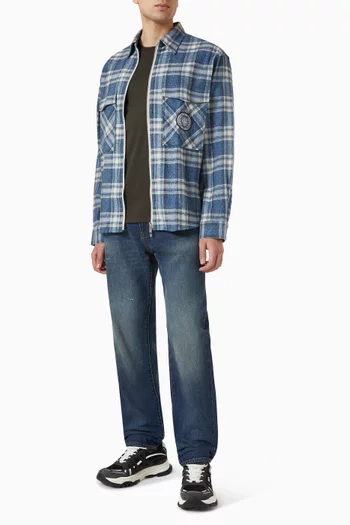 Checked Plaid Shirt in Cotton