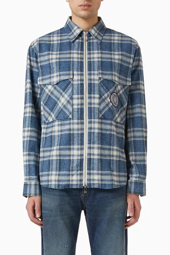 Checked Plaid Shirt in Cotton
