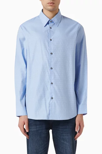 Printed Shirt in Cotton-jacquard