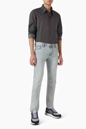 Printed Shirt in Cotton-jacquard