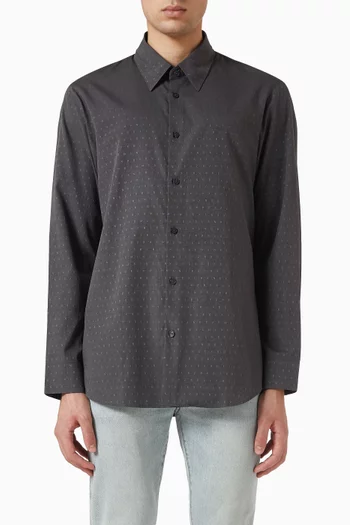 Printed Shirt in Cotton-jacquard