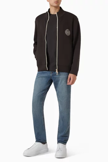 Logo Bonded Jacket in Stretch-cotton