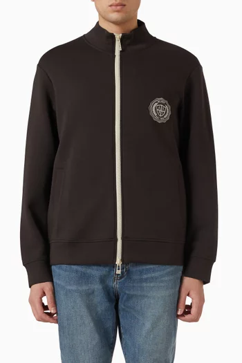Logo Bonded Jacket in Stretch-cotton