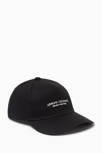 Embroidered Logo Baseball Cap in Cotton