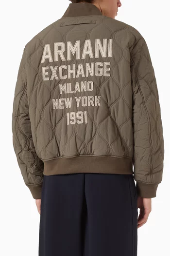 Logo Blouson Jacket in Padded-nylon
