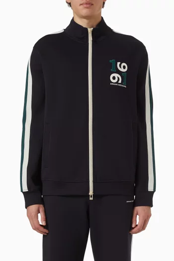 AX Logo Zip Jacket in Fleece