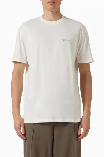 Contrast Lettering T-shirt in Cotton-jersey