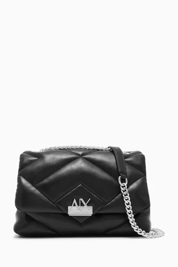 Crossbody Bag in Quilted Faux Leather