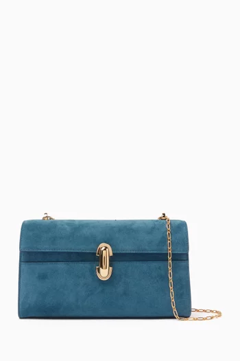 Symmetry Pochette Chain Crossbody Bag in Suede