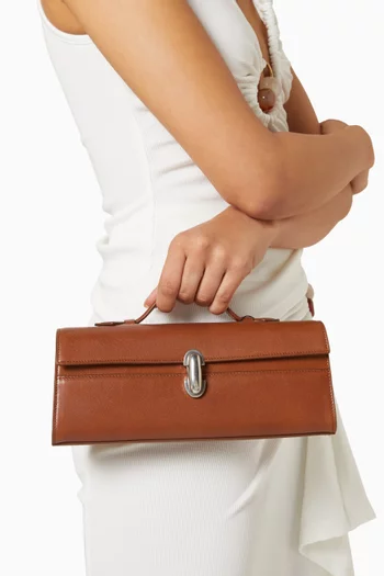 Small Slim Symmetry Top-handle Bag in Leather
