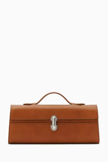 Small Slim Symmetry Top-handle Bag in Leather