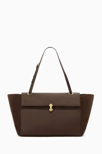 Large Trapeze Shoulder Bag in Calf Leather