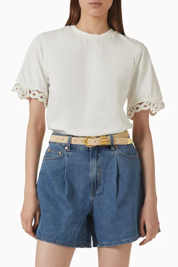 Hollyhock Belt in Suede