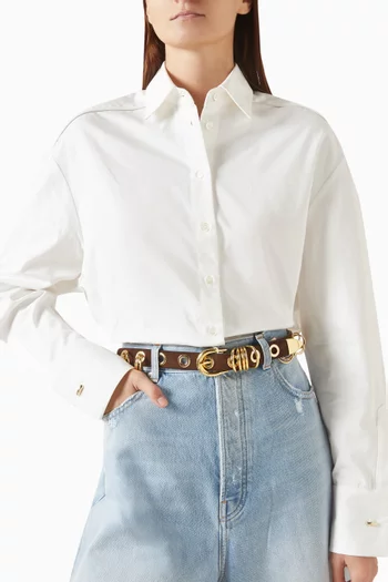 Revenge Eyelet Belt in Suede