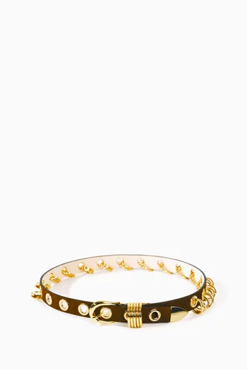 Revenge Eyelet Belt in Suede