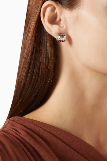 Hollyhock Earrings in Sterling Silver