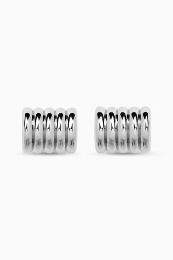 Hollyhock Earrings in Sterling Silver