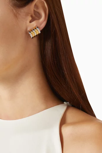 Hollyhock Earrings in Gold Vermeil & Sterling Silver