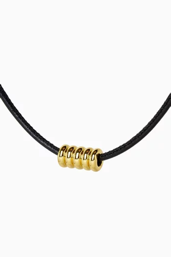 Hollyhock Cord Necklace in 24kt Godl-plated Vermeil