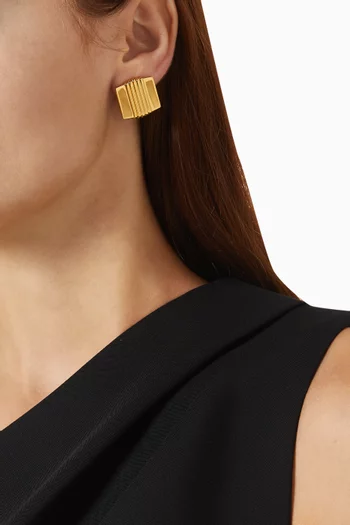 Elysees Stud Earrings in Gold Vermeil