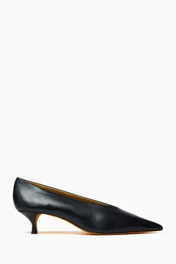 Babouche Kitten 40 Pumps in Leather