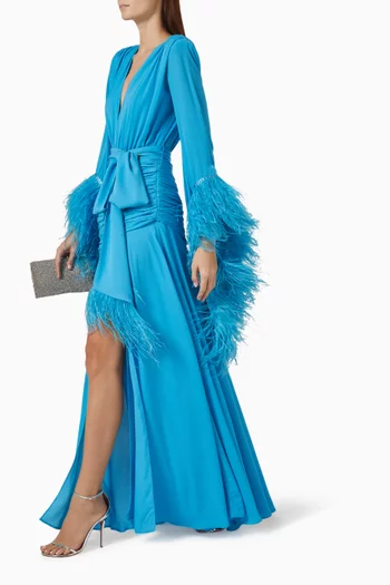 Geisha Maxi Dress in Silk-blend