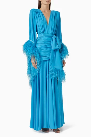 Geisha Maxi Dress in Silk-blend