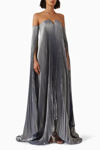 Black Tie Drama-sleeves Gown