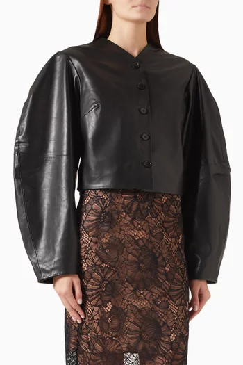 Slim-fit Jacket in Lamb Leather