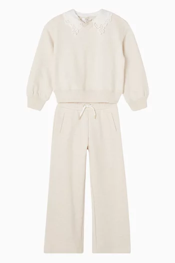 Wide-leg Sweatpants in French Terry