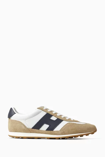 Athletic Sneakers in Suede & Leather