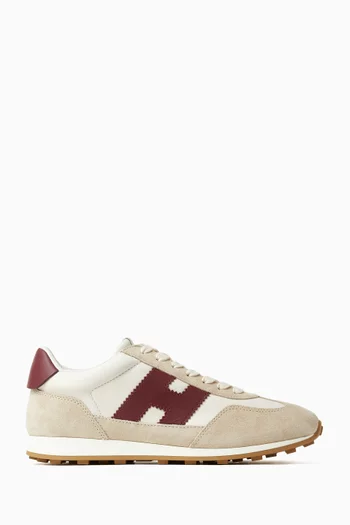 Athletic Sneakers in Suede & Nappa