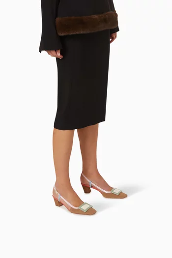 Belle Vivier 45 Slingback Pumps in Suede