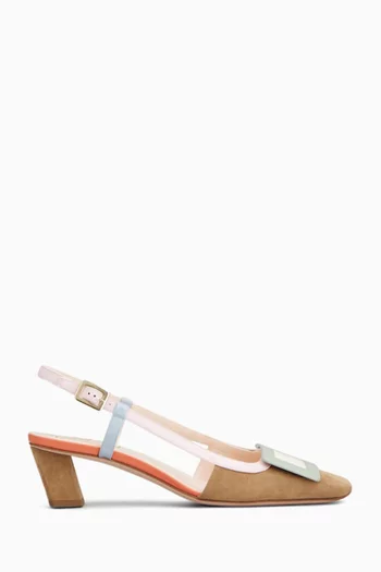 Belle Vivier 45 Slingback Pumps in Suede