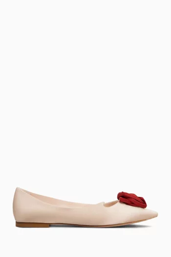 Rose Vivier Ballerinas in Satin