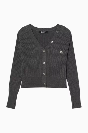 Rib-knit Cardigan