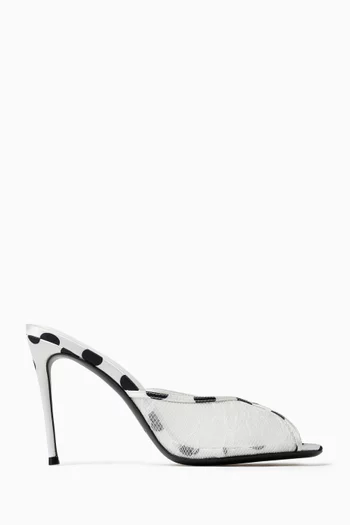 Amelia 100 Mules in Lace & Satin