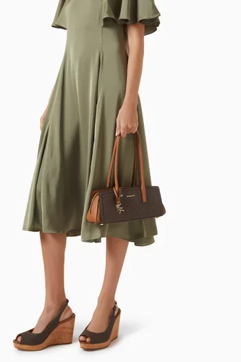 Small Laila Shoulder Bag in Logo Canvas