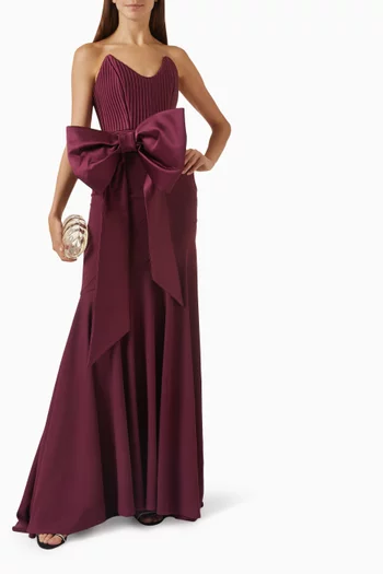 The Silent Hour Gown in Satin & Crepe