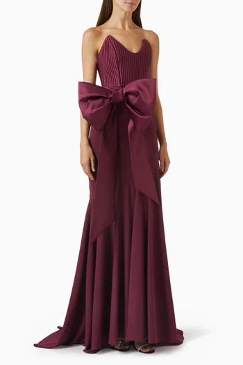 The Silent Hour Gown in Satin & Crepe