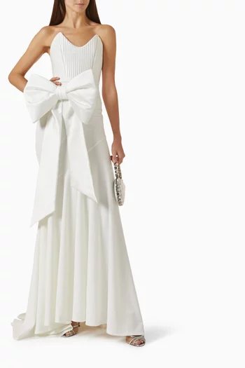 The Silent Hour Gown in Satin & Crepe