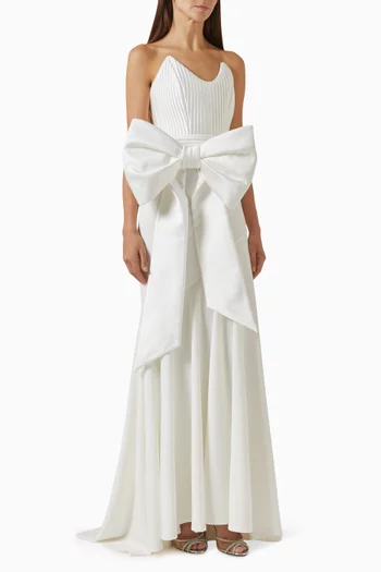 The Silent Hour Gown in Satin & Crepe