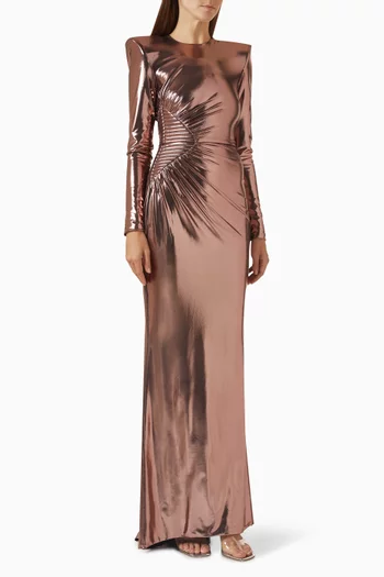 Gathered Waist Gown in Jersey