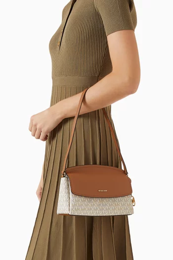 Medium Pochette Shoulder Bag in Logo Canvas