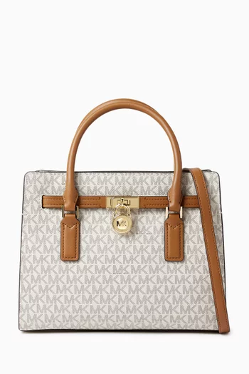 Hamilton Moderne Small Handbag in Logo Print Canvas