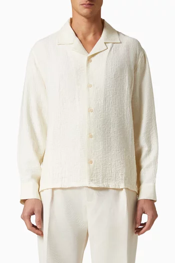 Textured Shirt in Nylon-blend
