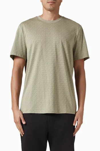 Signature Logo Print T-Shirt in Cotton Jersey